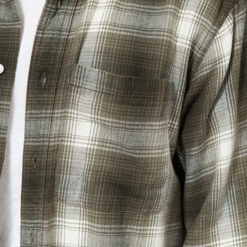 Dubbleware Heritage Check Workshirt Moss Plaid-9