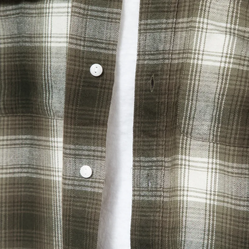 Dubbleware Heritage Check Workshirt Moss Plaid-7