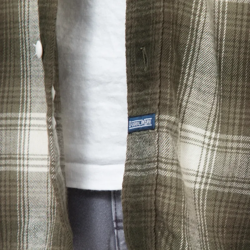Dubbleware Heritage Check Workshirt Moss Plaid-8