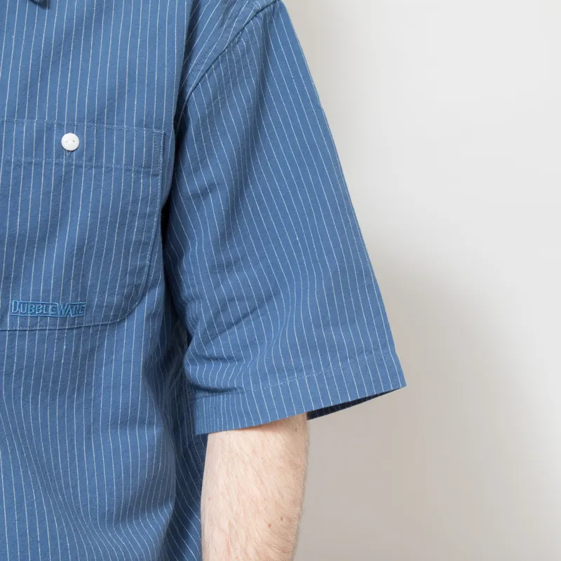 Dubbleware Short Sleeve Workshirt Denim Stripe-8