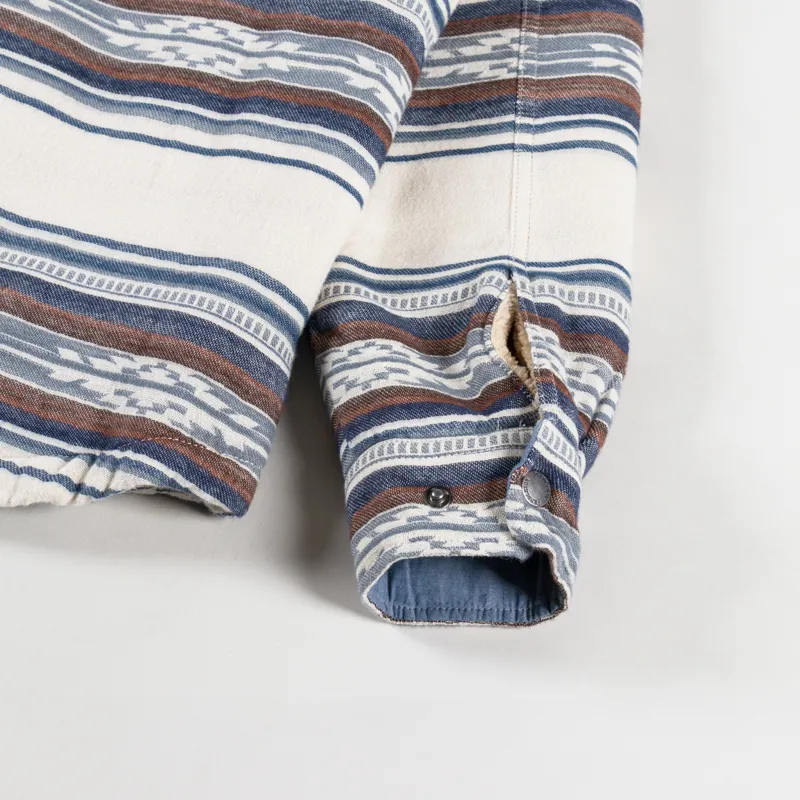 Pendleton Bay City Sherpa Lined Overshirt Saltillo Stripe-11