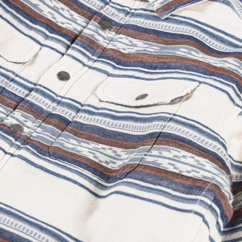 Pendleton Bay City Sherpa Lined Overshirt Saltillo Stripe-9