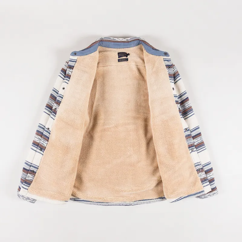 Pendleton Bay City Sherpa Lined Overshirt Saltillo Stripe-1