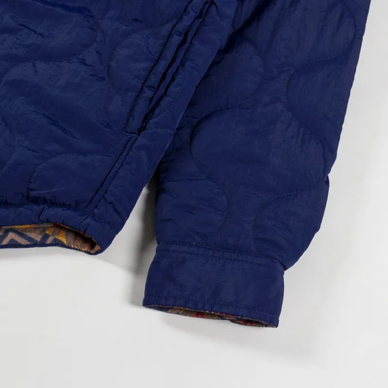 Pendleton Reversible Quilted Overshirt Harding Navy-13