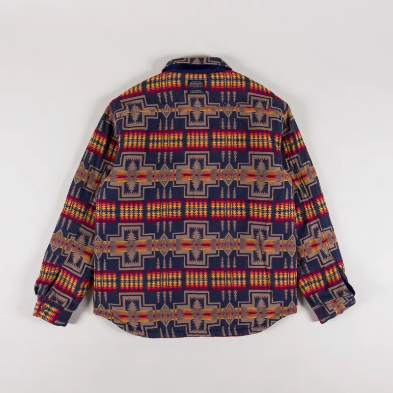 Pendleton Reversible Quilted Overshirt Harding Navy-2