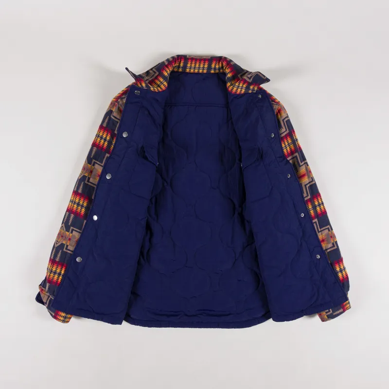 Pendleton Reversible Quilted Overshirt Harding Navy-4