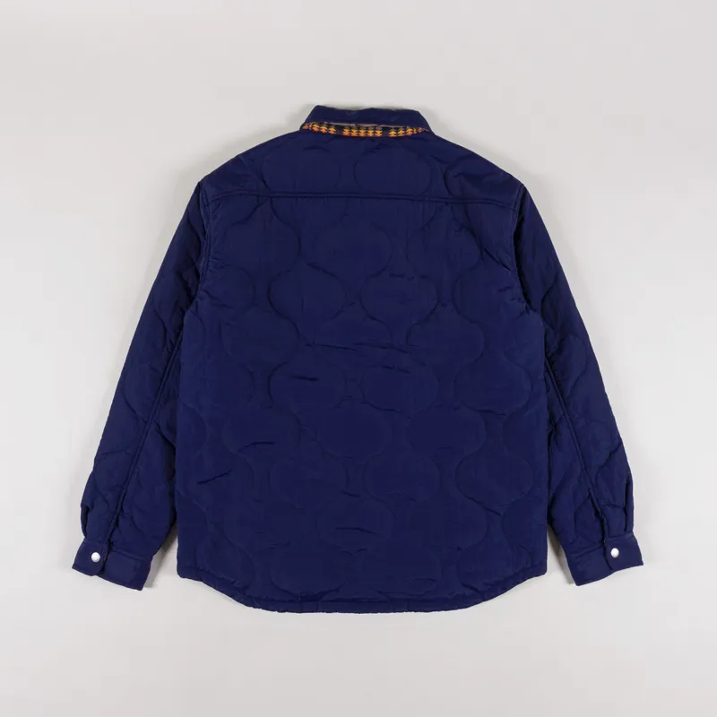 Pendleton Reversible Quilted Overshirt Harding Navy-5