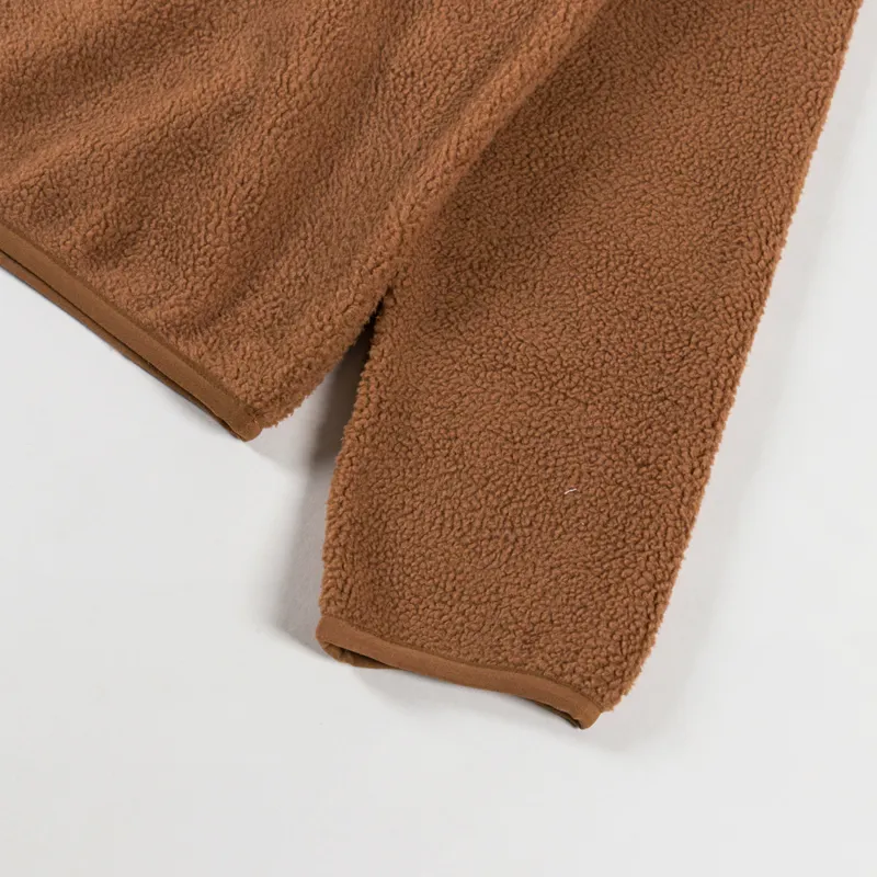 Rhythm Womens Tulua Quarter Zip Reverse Fleece Brown-11