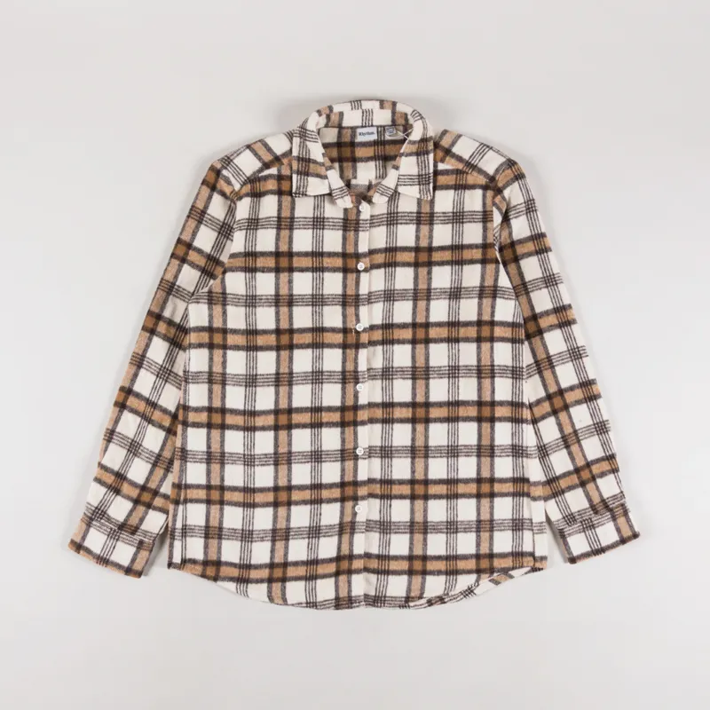 Rhythm Womens Ocean Side Flannel Shirt White-4