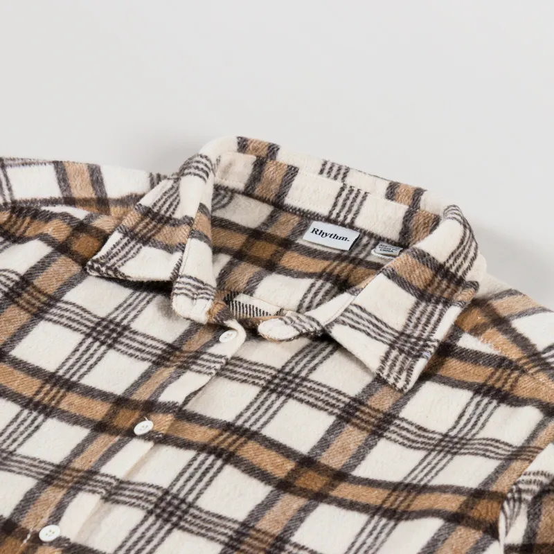 Rhythm Womens Ocean Side Flannel Shirt White-8