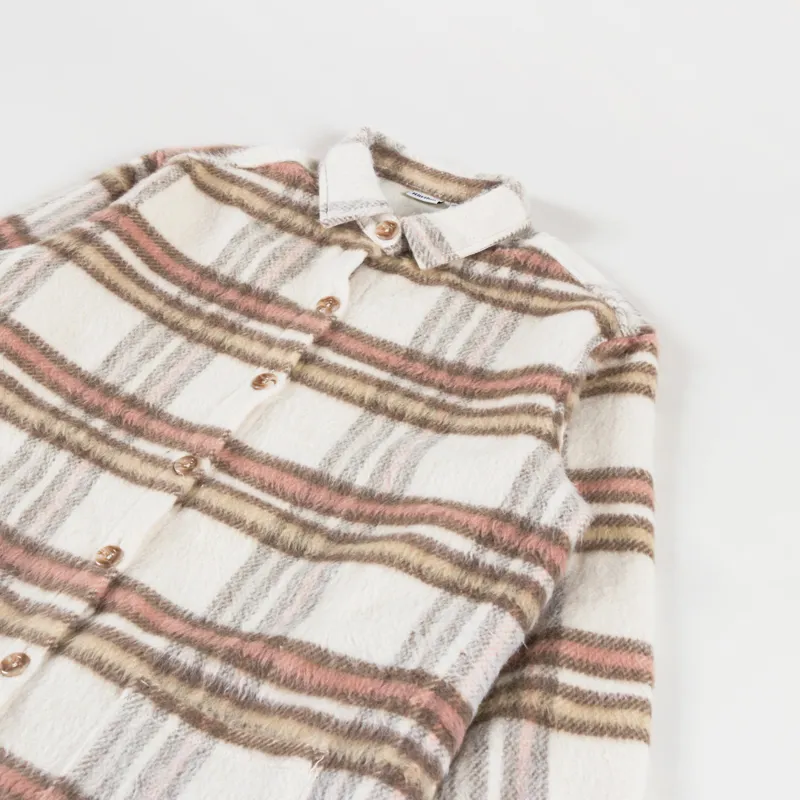 Rhythm Womens Long Check Shacket Latte-6