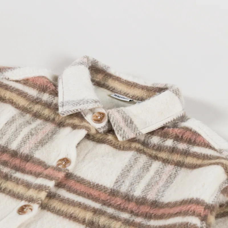 Rhythm Womens Long Check Shacket Latte-8