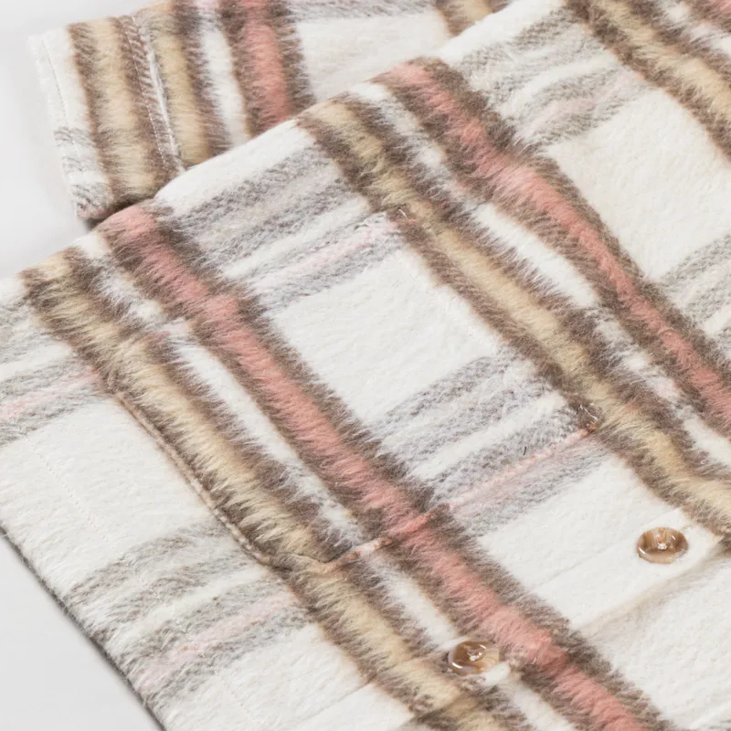 Rhythm Womens Long Check Shacket Latte-10