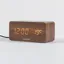 Karlsson Block Phone Charger Alarm Clock Dark Wood Veneer