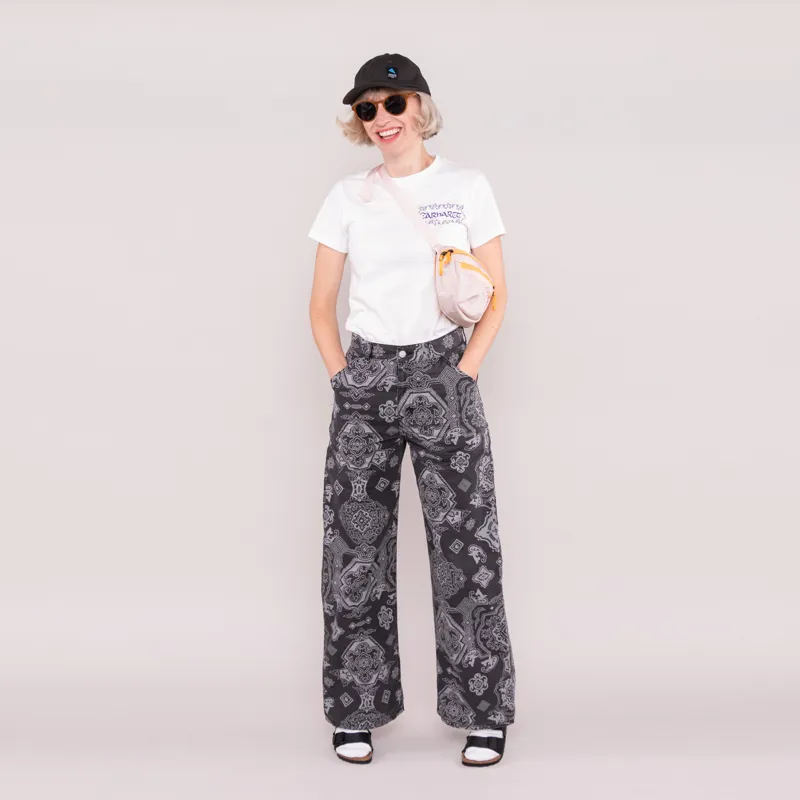 Carhartt WIP Womens Jens Pant Verse Print Black-2