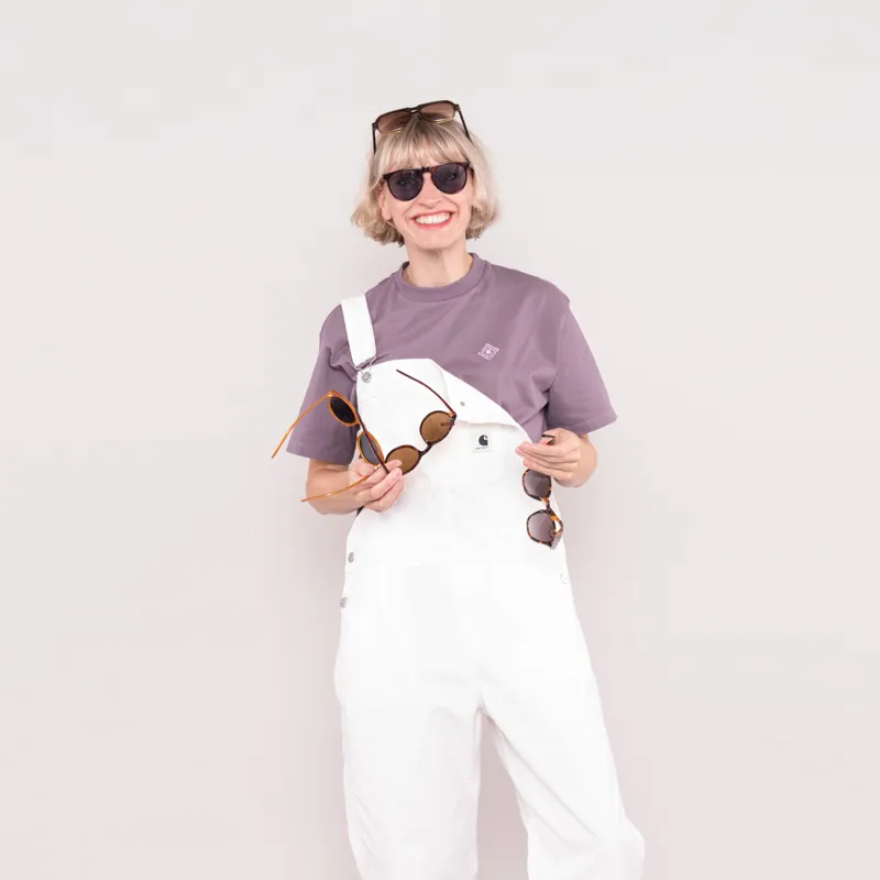 Carhartt WIP Womens Bib Overall Straight Wax Heavy Stone Wash-2