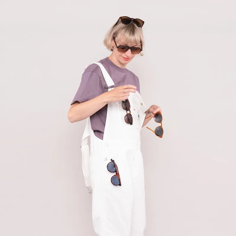 Carhartt WIP Womens Bib Overall Straight Wax Heavy Stone Wash-3