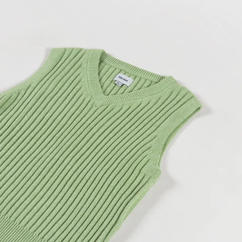 Rhythm Womens Shell Beach Sweater Vest Sage-6