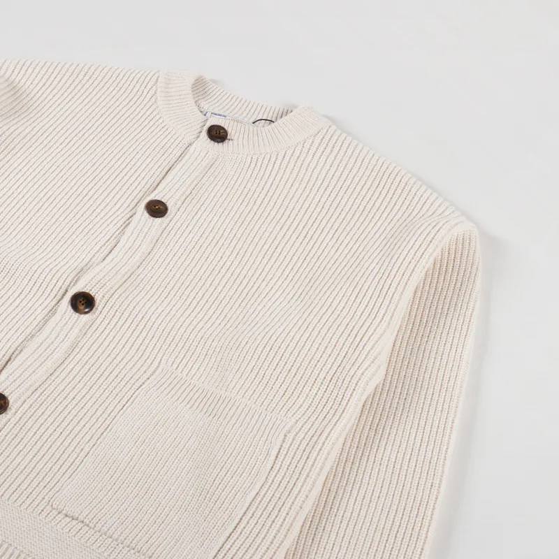 Frizmworks Heavy Wool Round Cardigan Cream-2