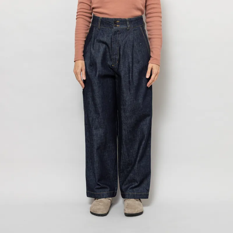 Girls Of Dust Womens British Worker Pants Regenerate Denim Blue