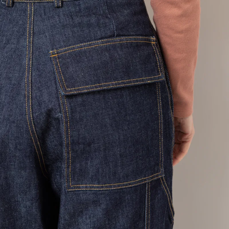 Girls Of Dust Womens British Worker Pants Regenerate Denim Blue-8