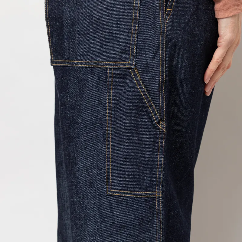 Girls Of Dust Womens British Worker Pants Regenerate Denim Blue-9