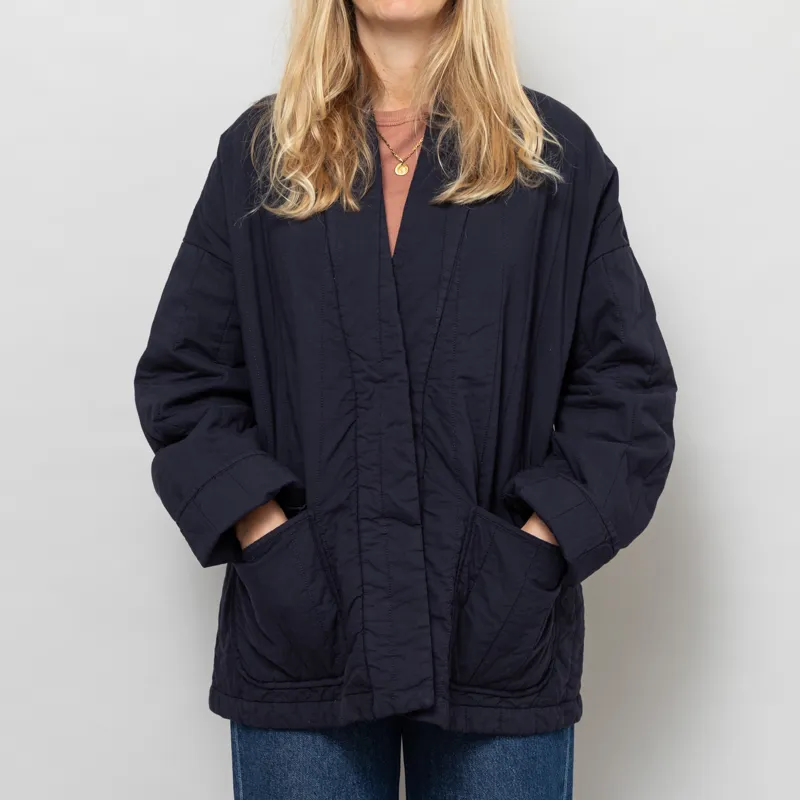 Girls Of Dust Womens EDO Quilted Jacket Inkt -2