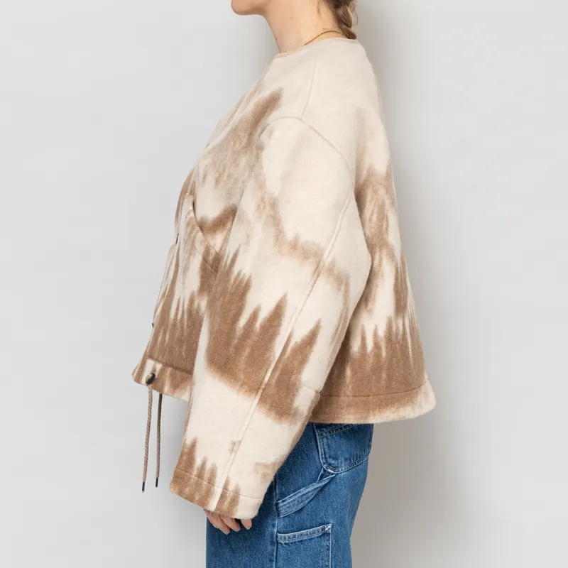 Girls of Dust Womens Nuclear Jacket Mountain Jacquard Cream Brown-2