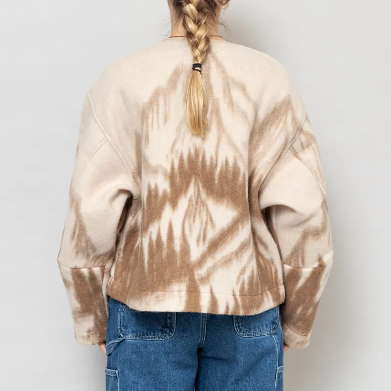 Girls of Dust Womens Nuclear Jacket Mountain Jacquard Cream Brown-3