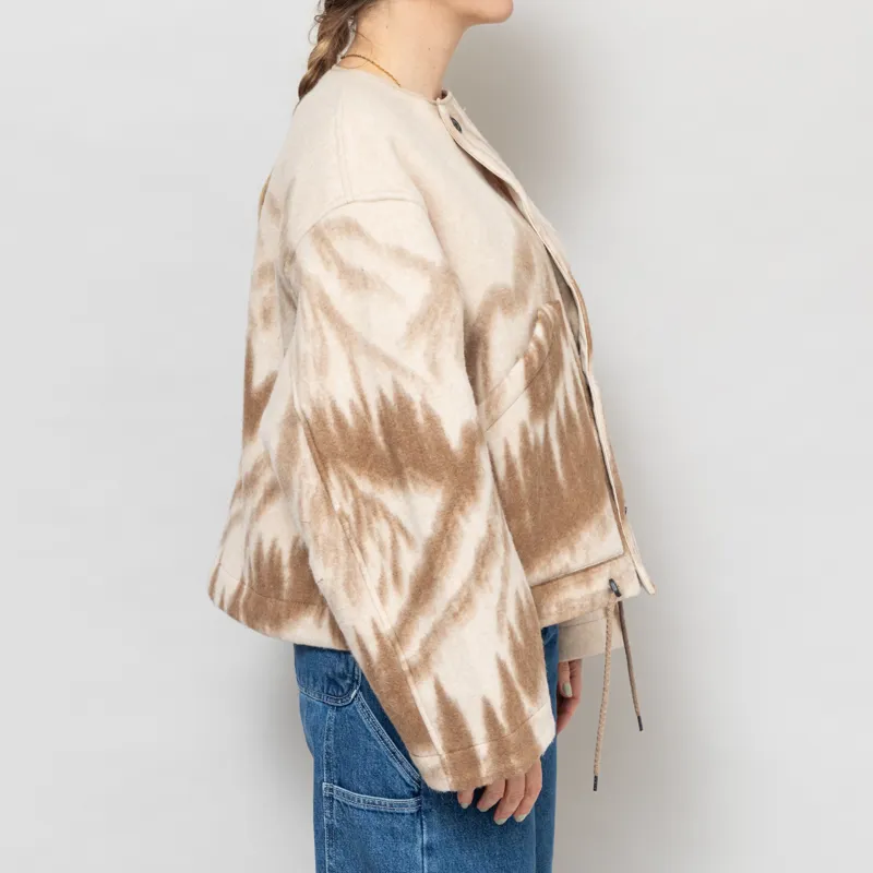 Girls of Dust Womens Nuclear Jacket Mountain Jacquard Cream Brown-4