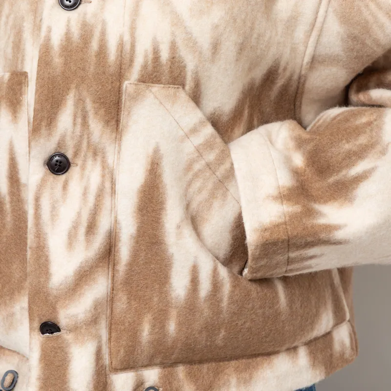 Girls of Dust Womens Nuclear Jacket Mountain Jacquard Cream Brown-9