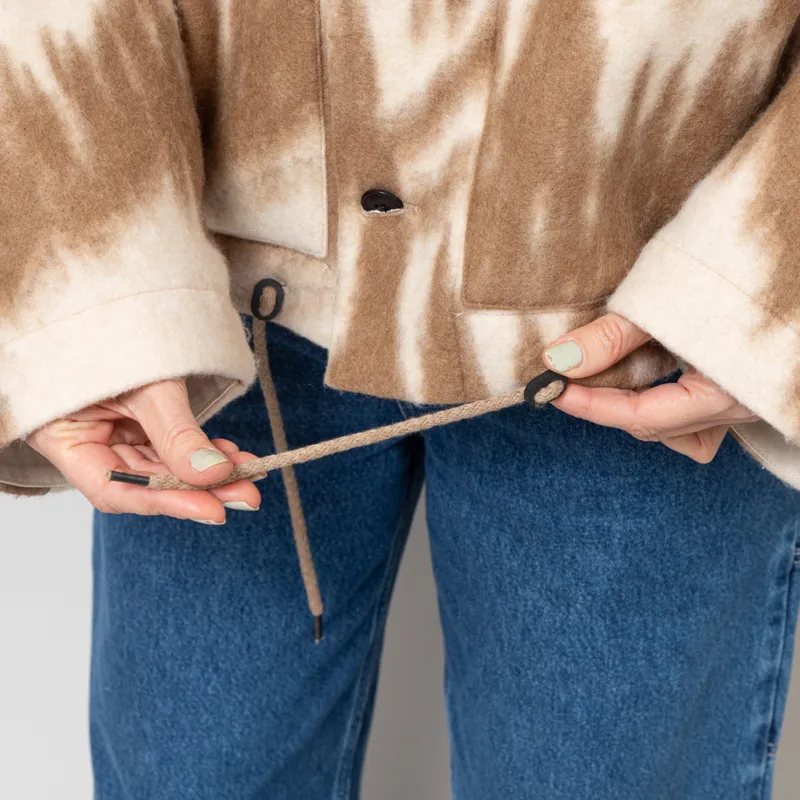 Girls of Dust Womens Nuclear Jacket Mountain Jacquard Cream Brown-7