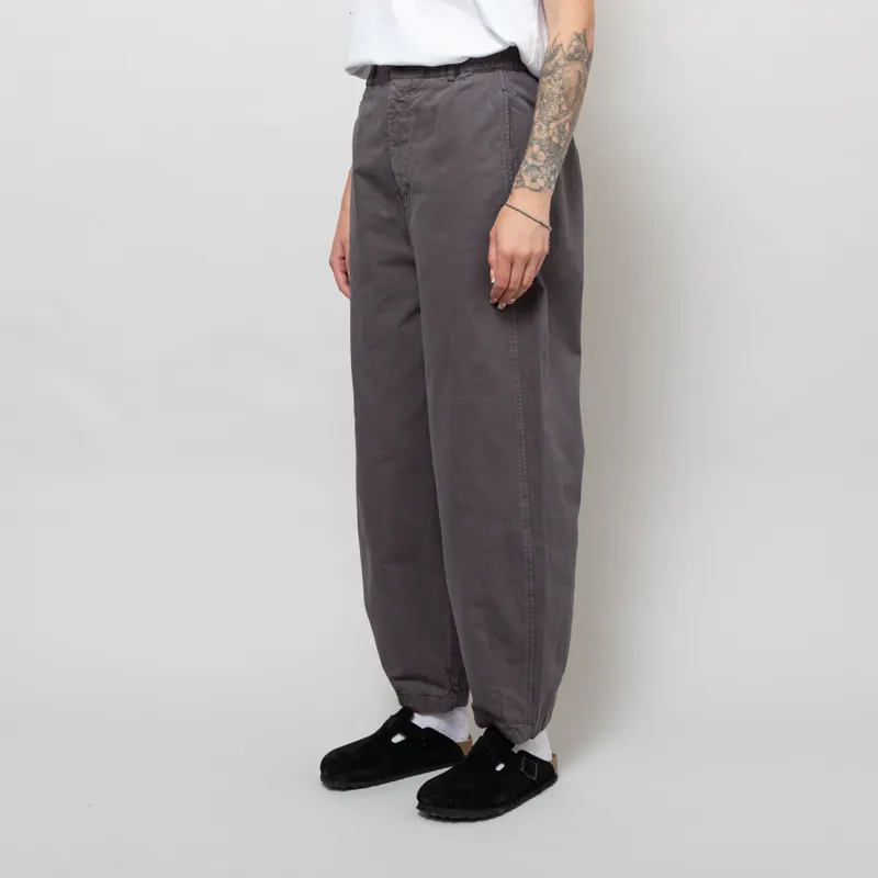 Girls Of Dust Womens Pasha Pants Gabardine Satin Asphalt-1