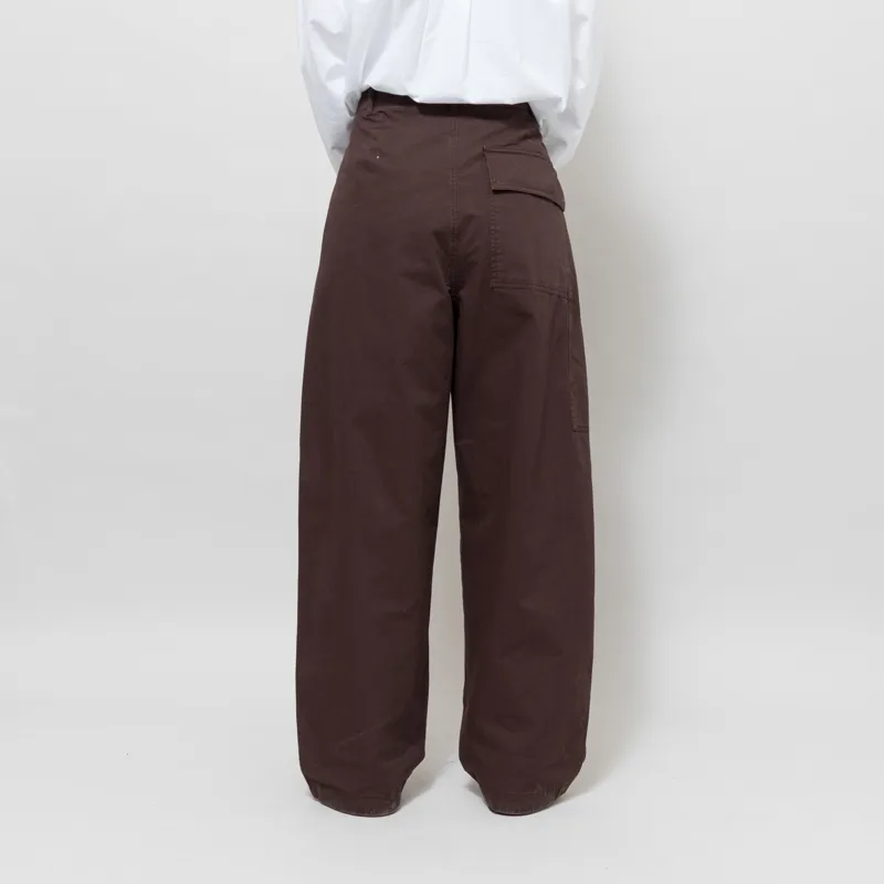 Girls of Dust Womens Ambassador Pants Crispy Cotton Coffee Brown-2