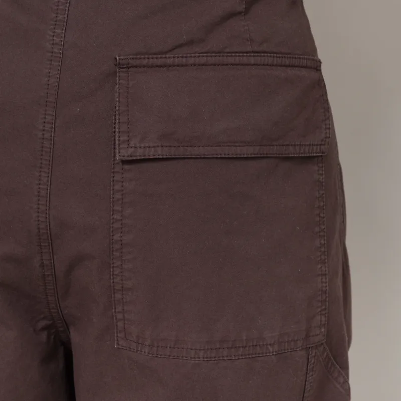 Girls of Dust Womens Ambassador Pants Crispy Cotton Coffee Brown-5