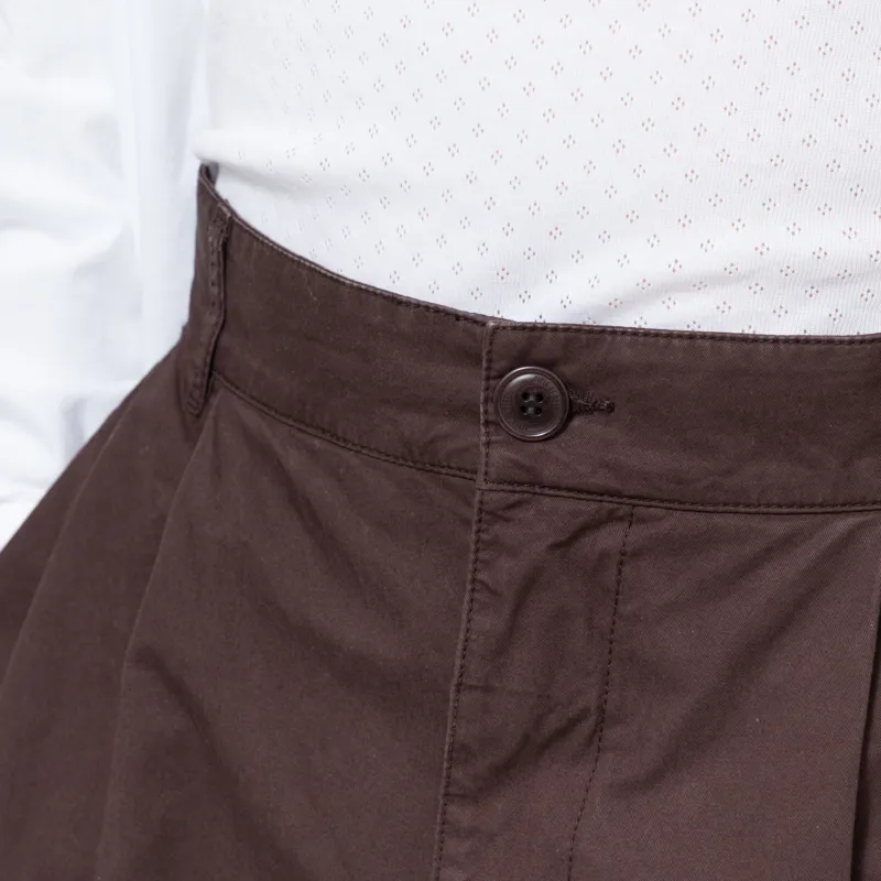 Girls of Dust Womens Ambassador Pants Crispy Cotton Coffee Brown-3