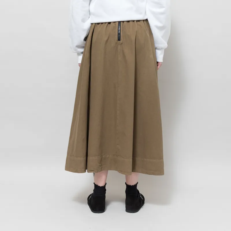 Girls of Dust Womens Meadow Skirt Cotton Linen Canteen Green-2