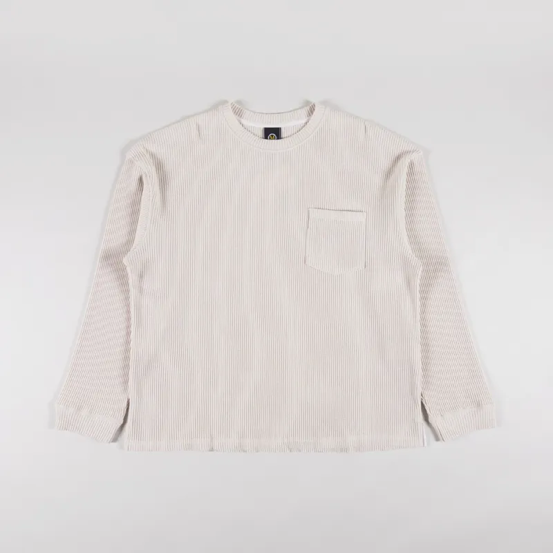 Frizmworks Oversized Waffle Pocket T Shirt Cream