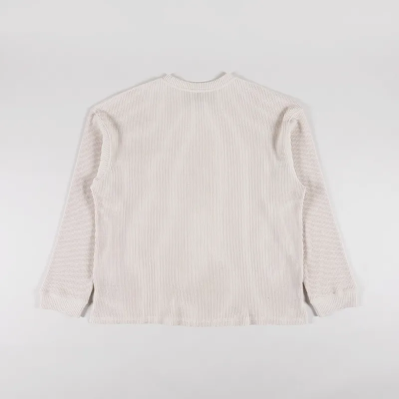 Frizmworks Oversized Waffle Pocket T Shirt Cream-1