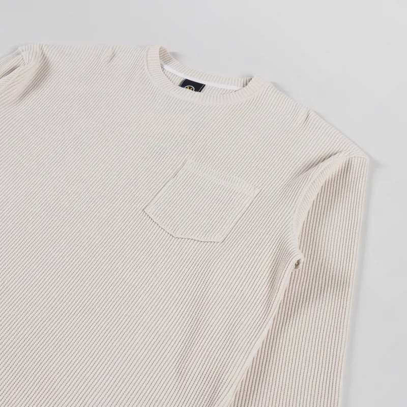 Frizmworks Oversized Waffle Pocket T Shirt Cream-2