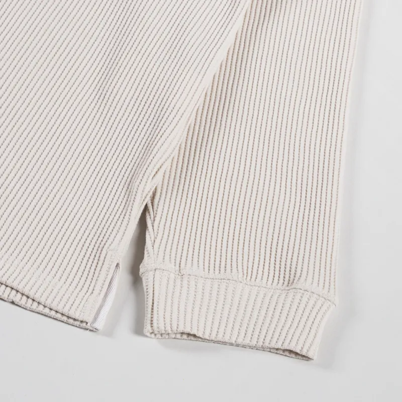 Frizmworks Oversized Waffle Pocket T Shirt Cream-6