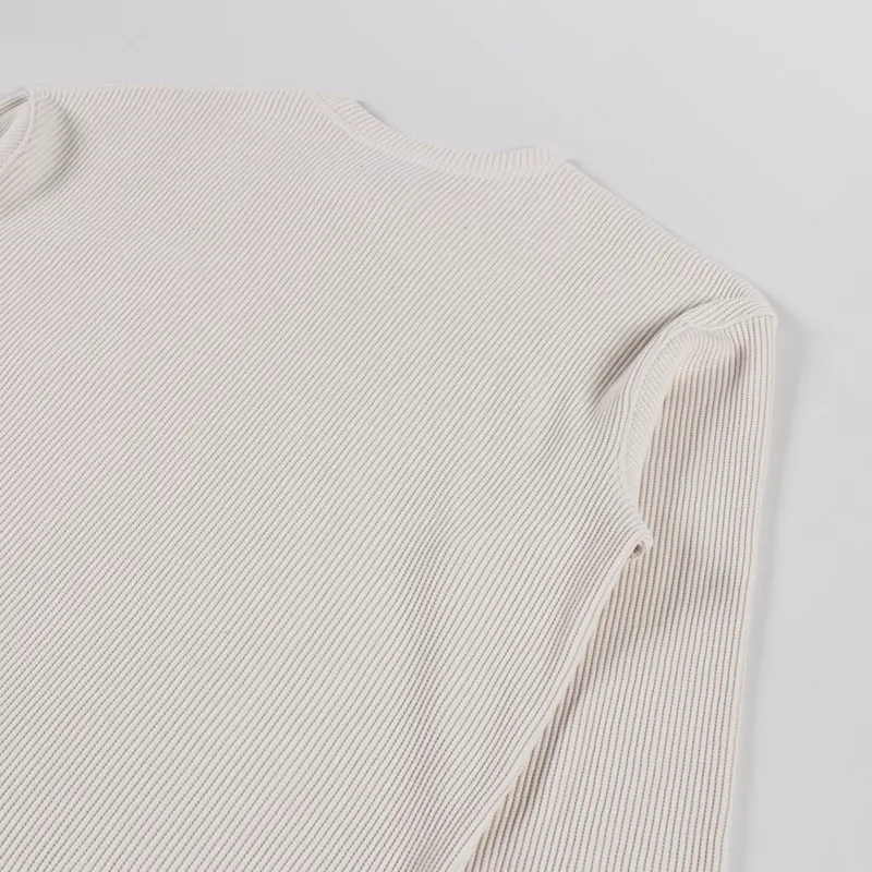 Frizmworks Oversized Waffle Pocket T Shirt Cream-3