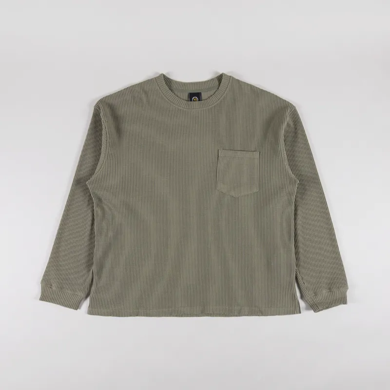 Frizmworks Oversized Waffle Pocket T Shirt Olive