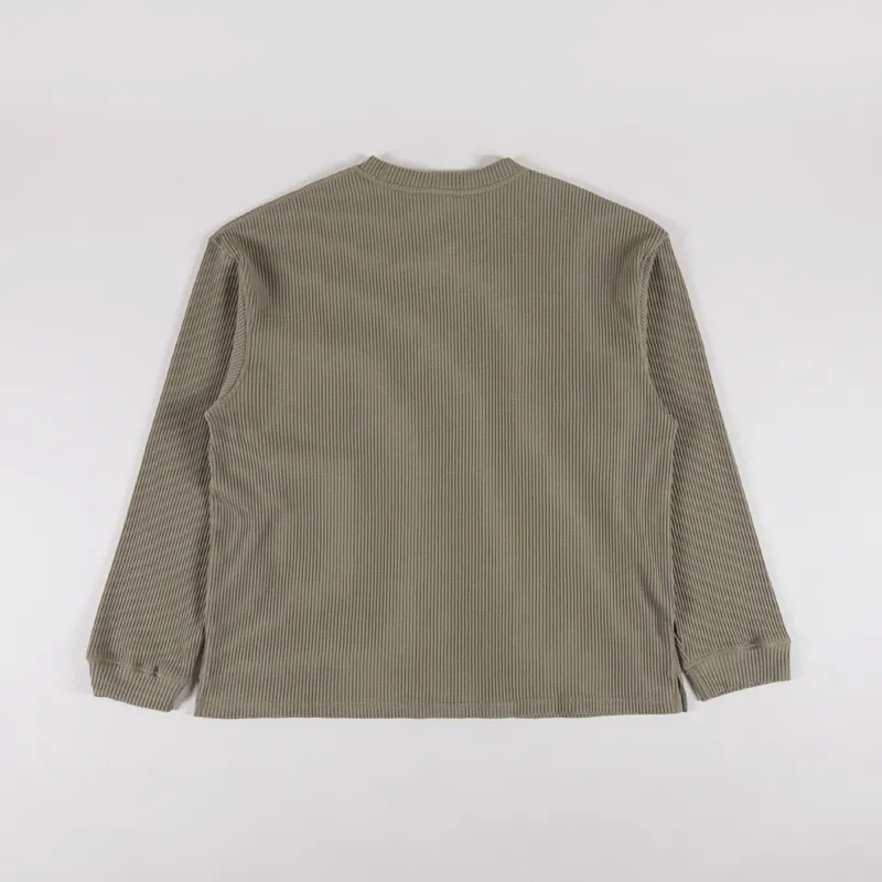 Frizmworks Oversized Waffle Pocket T Shirt Olive-1