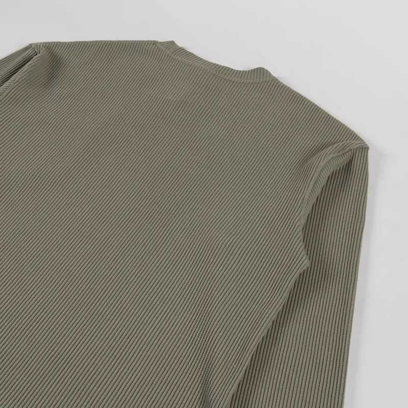 Frizmworks Oversized Waffle Pocket T Shirt Olive-3