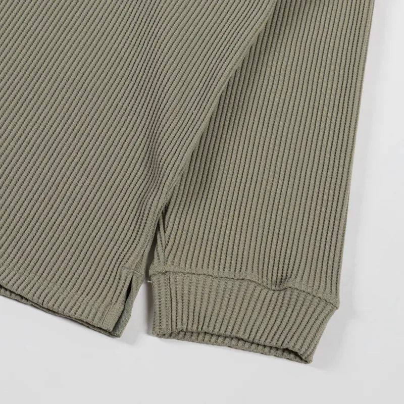 Frizmworks Oversized Waffle Pocket T Shirt Olive-5