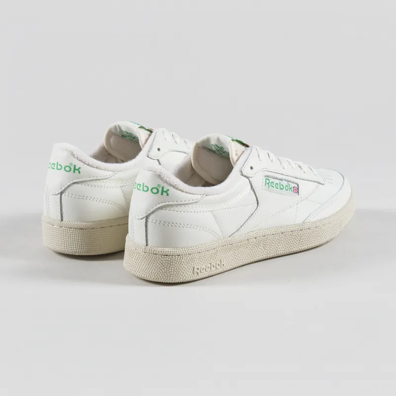 Reebok Club C Vintage Shoes Chalk Paper White Glen Green-1