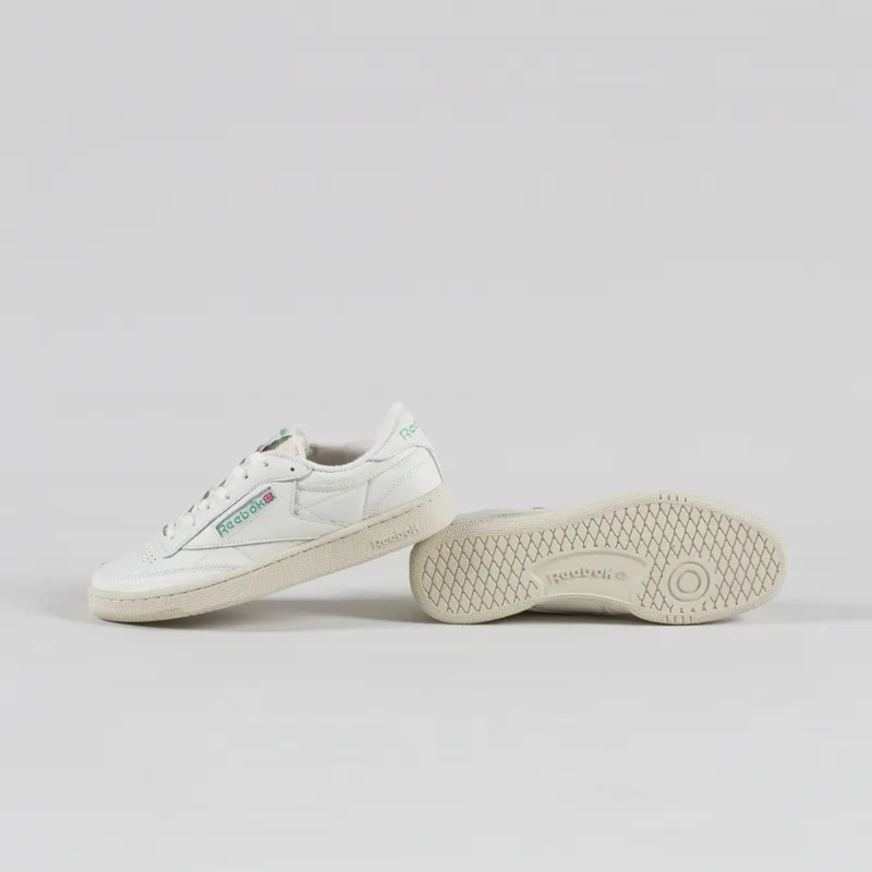Reebok Club C Vintage Shoes Chalk Paper White Glen Green-3