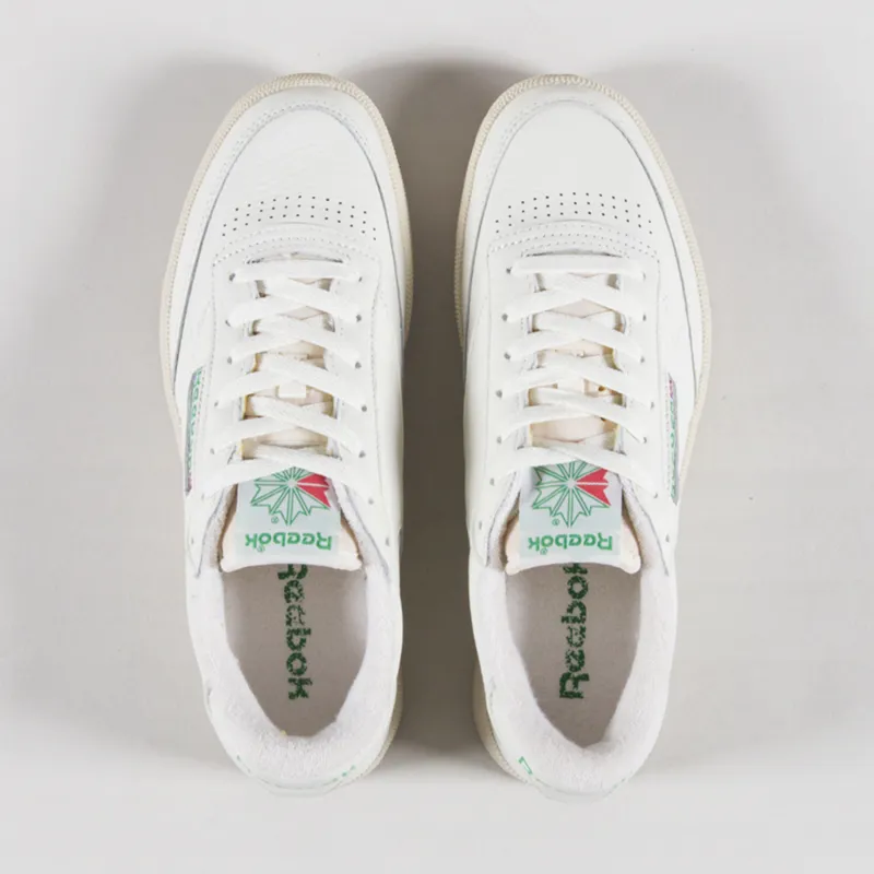 Reebok Club C Vintage Shoes Chalk Paper White Glen Green-6