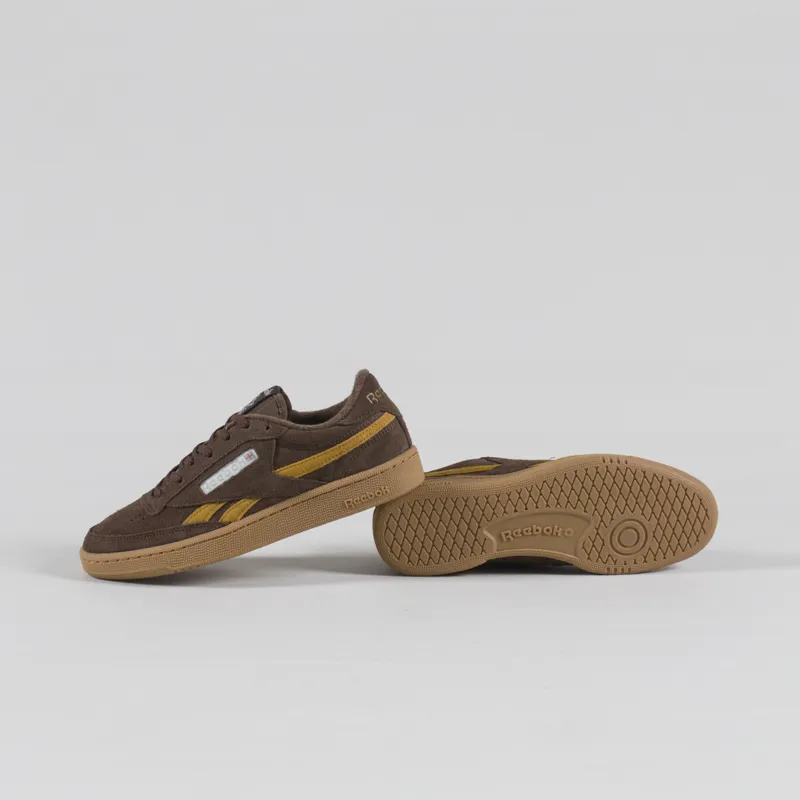 Reebok Club C Revenge Vintage Shoes Simplebrown Trophygold Gum-3